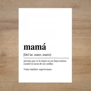 Lámina Definición de Mamá