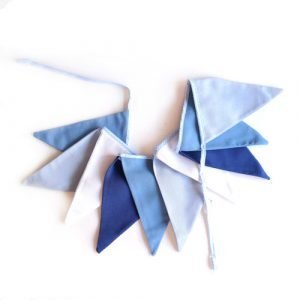 Banderin azul decorativo nino minimoi