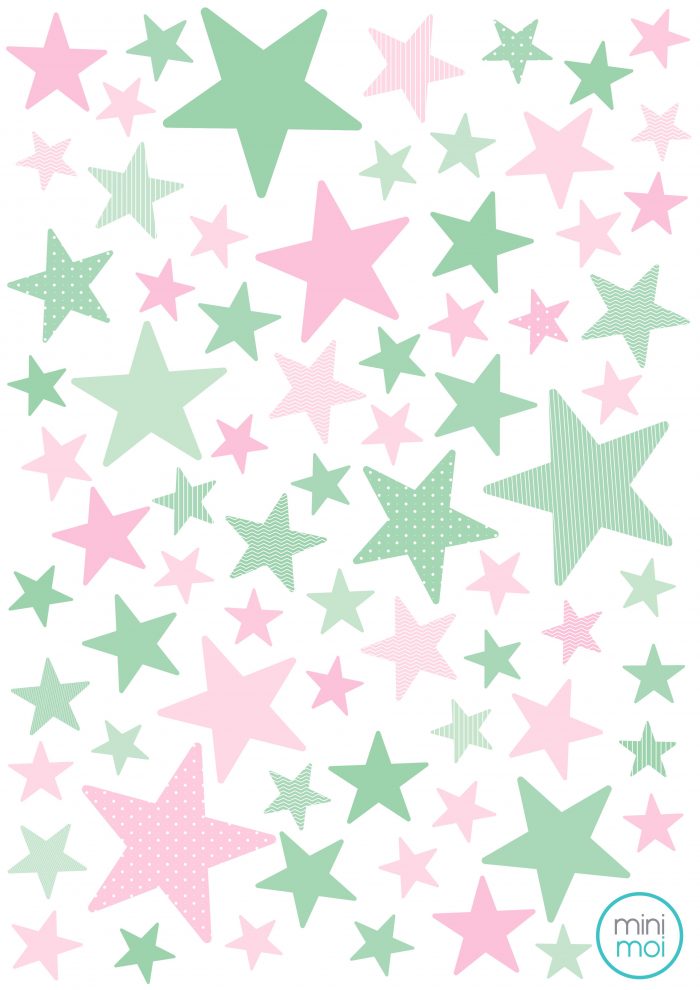 Vinilo Stars Mint & Pink