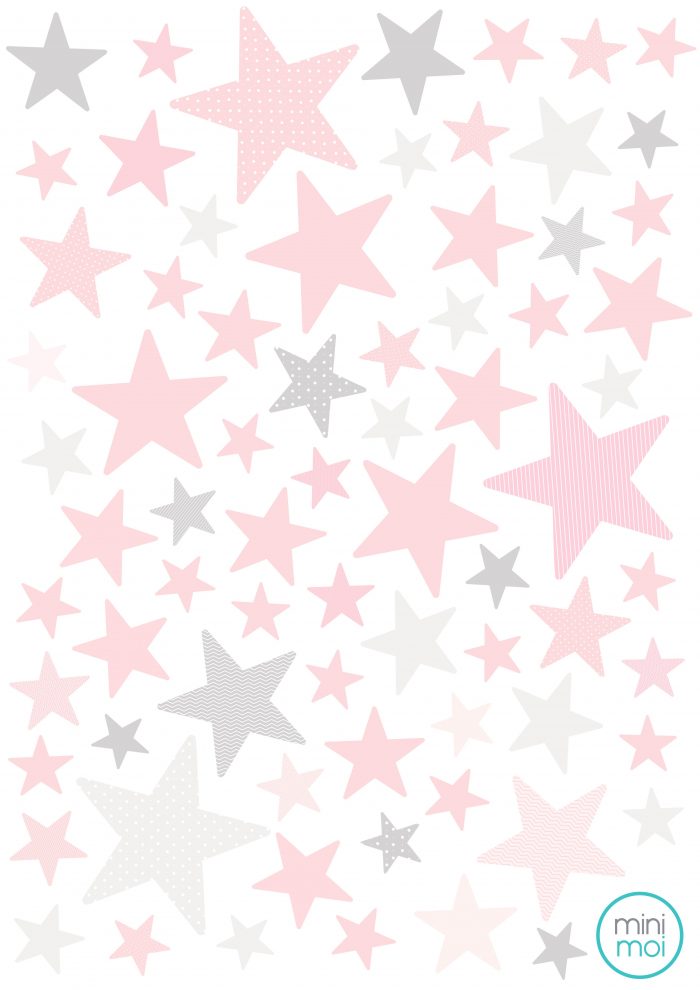 Vinilo Stars Pastel Pink