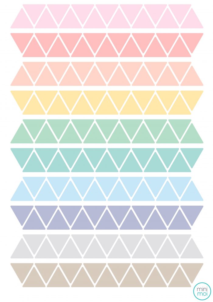 Vinilo Triangles Pastel Colors